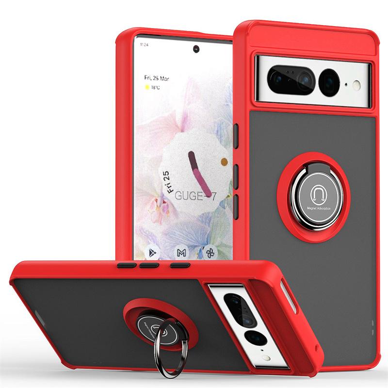 Armor Shockproof Coque For Google Pixel 6 7 8 Pro Magnetic Car Holder Stand Ring Phone Cases For Pixel6 Pixel7 Pixel8 Back Cover