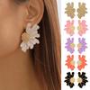 1 Pair Stud Earrings Stamens Elegant Temperament Vintage Dainty Gift Nonallergic Oil-Dripping Flower