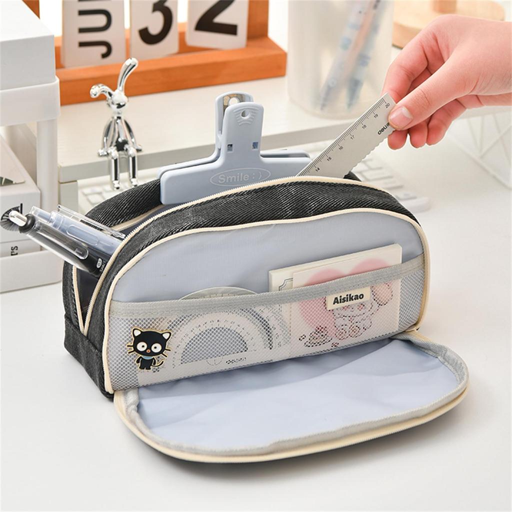 Large Capacity Pen Cute Cat Pen Pen Pencil Pencil Pencil Stationery Stationery Small Item Small Item Ruler Ruler Classified Junior High School