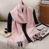 New Winer Warm Cashmere Scarf for Women Fashion Solid Thick Blanket Pashmina Shawl Wrap Female Bufanda Echarpe Foulard