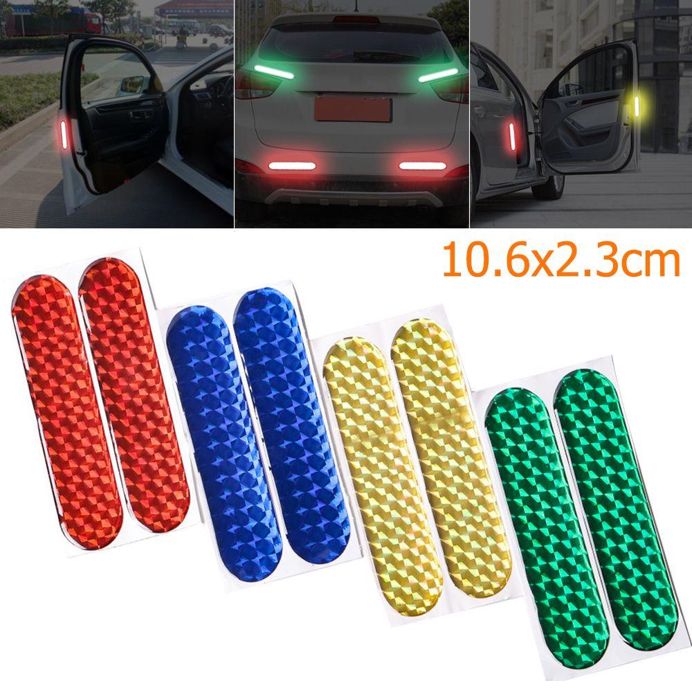 2Pcs Sign Decal Night Lamp Door Sticker Car Reflective Strips Warning Tape Safety Mark