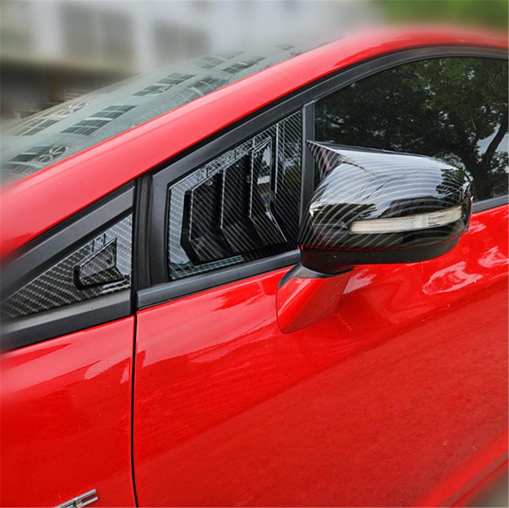 Carbon Fiber Look Side Wing Mirror Cover Cap Trims For Honda Civic 9th 2012-2015