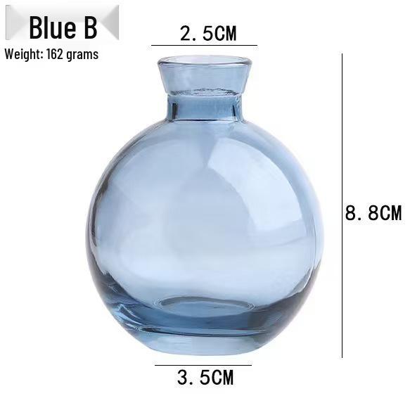 Набор мини-ваз из цветного стекла для гидропонных цветов - Прозрачные декоративные украшения для гостиной