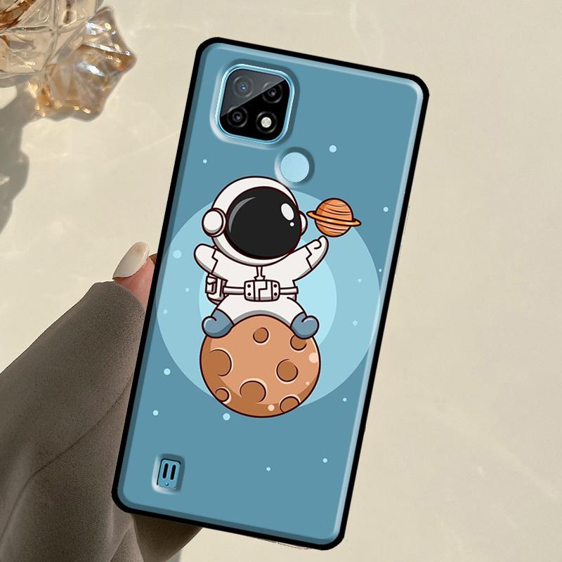 Чехол Star Astronaut Cute для Realme GT 7 Pro GT 6T 6 5 C67 C61 C55 C53 C51 C21Y C25S C75 10 11 12 13 14 Pro Plus