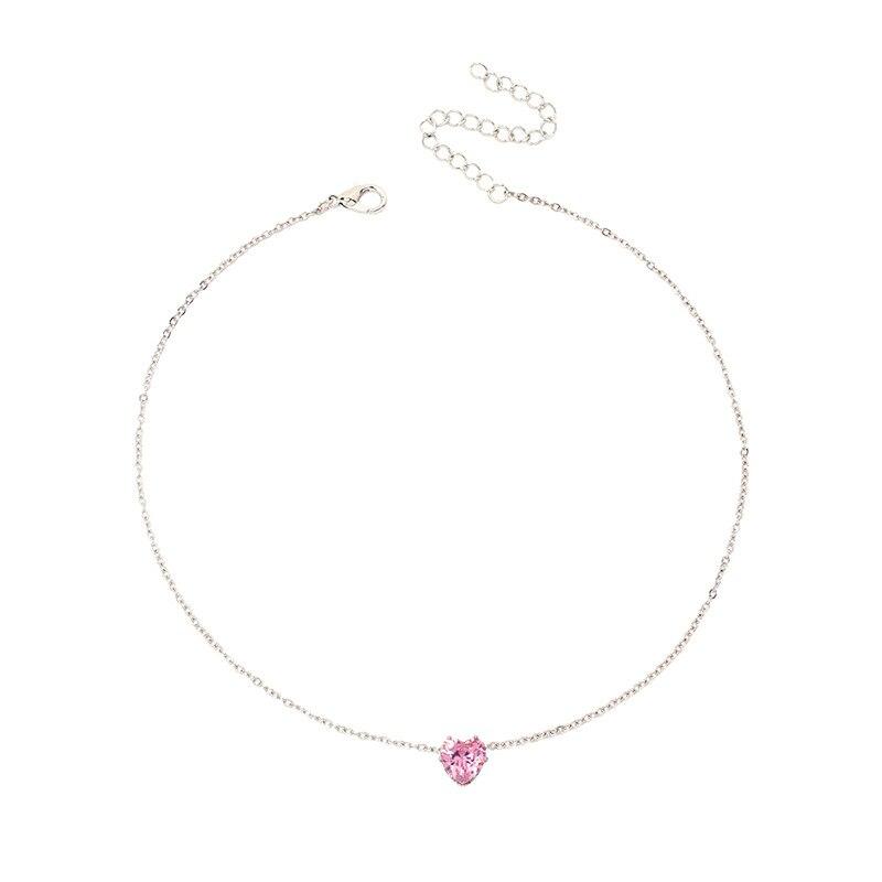 1 шт. Ожерелье-сердце для женщин, цветная циркониевая медь, ожерелье с когтями, модное, трендовое, праздничный подарок