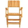 vidaXL Klappstühle, 2 Stück, 55 x 61 x 90 cm, Massivholz Teak