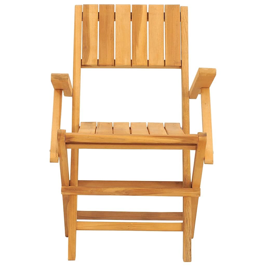 vidaXL Klappstühle, 2 Stück, 55 x 61 x 90 cm, Massivholz Teak