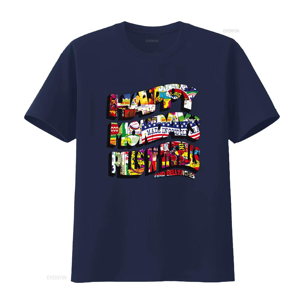 Happy Mondays PILLS N THRILLS Bellyaches Kinky Afro Loose Fit Step On Print T Shirt for USA Market vintage Washed