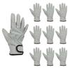 Work Pig Split 10 Gray [ACE] [Bulk Purchase] [10-Pack] Gloves, Leather, Padded, Pairs, Medium, AG547-10P,
