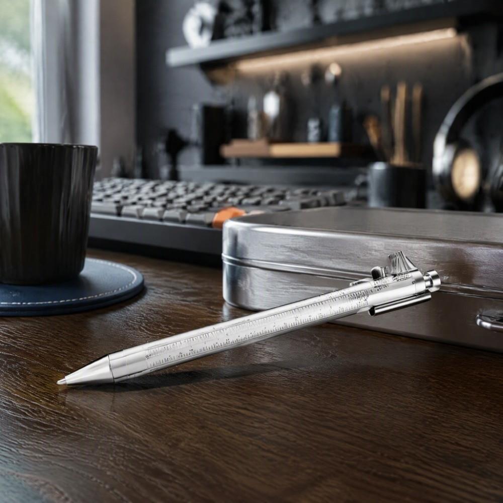 8 stuks Zwarte Navulbare Meetroller Pen 0-100mm Bereik Multifunctionele Schuifmaat Pen Voor Tekenwerk
