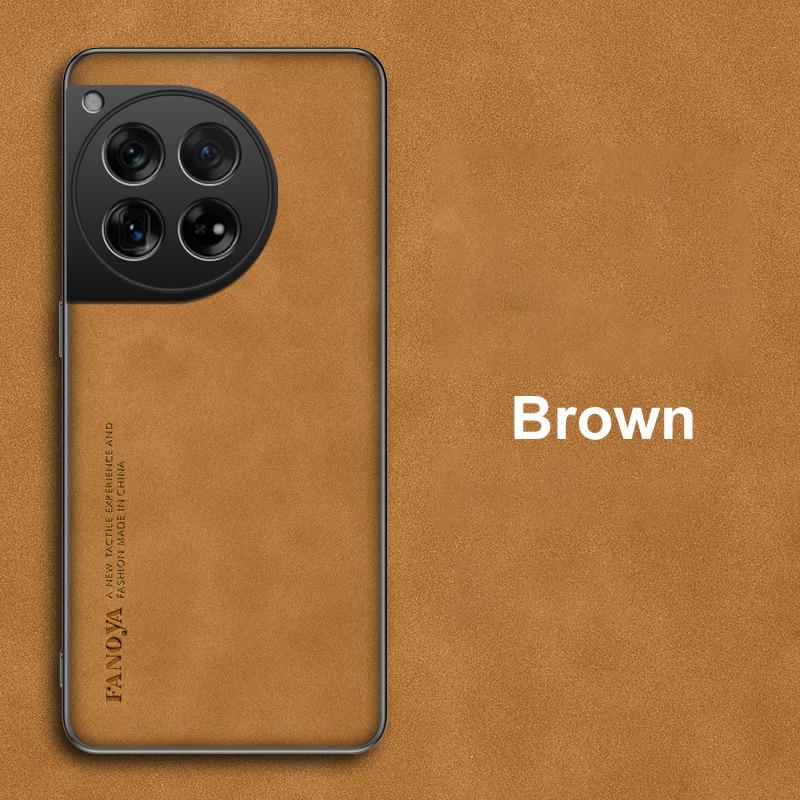 For OnePlus 12 12R Case Luxury PU Leather Phone Case For OnePlus Ace 3 5G OnePlus12 R Back Cover Matte Silicone Full Protection