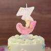 Pink Butterfly Birthday Candles 0-9 Princess Cake Decorations Anniversary Party Decorations