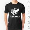 Футболка Ultrakill Большой Размер 100% Хлопок Ultrakill Видеоигра Гейминг Кровь — это Топливо Fps Человечество Мёртво Arsi Patala Gog Hakita Новая