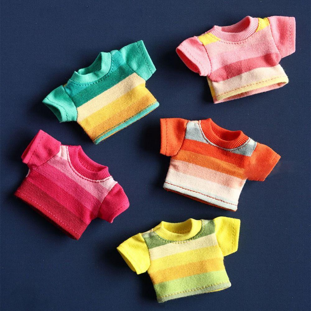 DIY Accessories Doll Elastic Clothes Casual Idol Doll Outfit for 10cm Cotton Stuffed Dolls Kid Gift