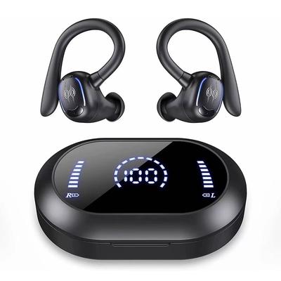 Bluetooth-гарнитура, с ушным крючком, беспроводные Bluetooth-наушники 5.3, внутриканальные, спортивные, без случайных нажатий, устойчивые к падениям, удобная посадка, светодиодный дисплей,