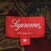 Supreme 15AW Рубашка с длинным рукавом с узором пейсли, с открытым воротником, M, бордовая, мужская, б/у
