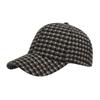 Men Autumn Winter Small Plaid Peaked Cap Baseball Cap Women Sun Hat Ponytail Panama Cap Visor Hats Snapback Hat