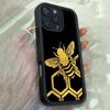 JT264 Золотая пчела на сотах для iPhone 17 16 15 14 13 Pro Max Samsung S26 S25 Ultra A17 A16 A07 A56 A36 A05 Xiaomi 15T Redmi 15c Note 14 Мягкий чехол