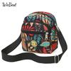 New Floral Print Bag Crossbody Bag Middle-Aged Bag Oxford Fabric Print Shoulder Women Bag Small Bag