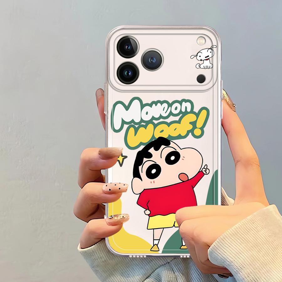 Cartoon Crayon Shin Chan Case for iPhone 17 Pro Max 11 7 8 12 Mini XR 16 15 XS Max Air 14 Plus 13 Pro Soft Phone Cover