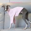 Soft Cotton High-Neck Pet T-Shirt Whippet Italian Greyhound Bedlington Terrier Pink Base Layer