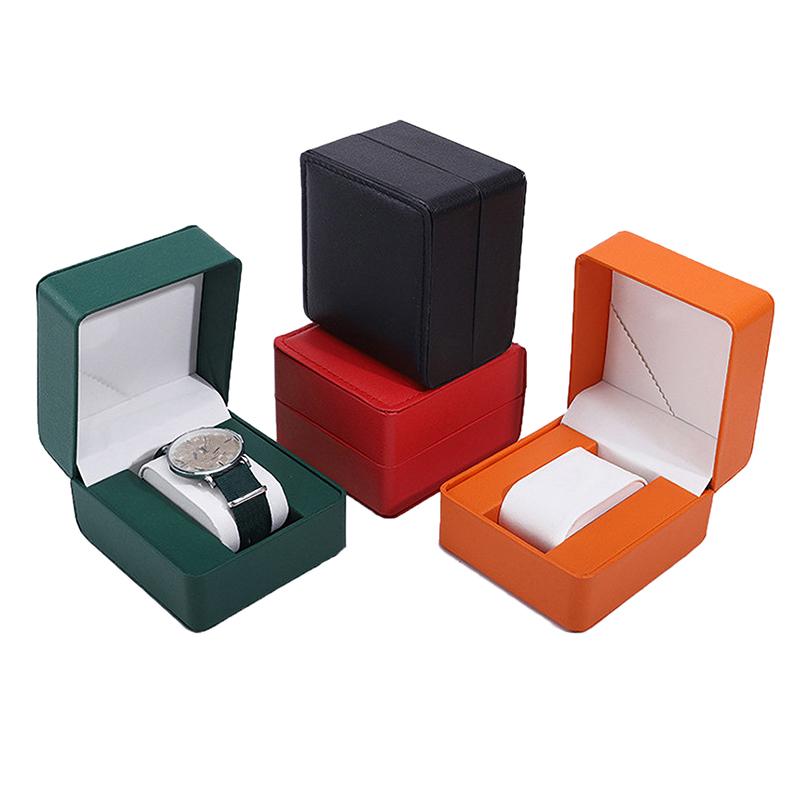 Watch Storage Box Pu Single Watch Display Case Wristwatch Watch Holder Travel Jewelry Watch Organizer For Men Gift