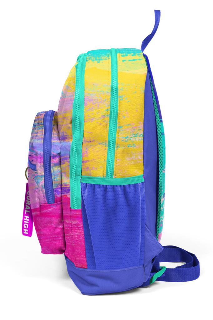 Школьный рюкзак с четырьмя отделениями Coral High Kids, красочный с рисунком аэрографа, 23738