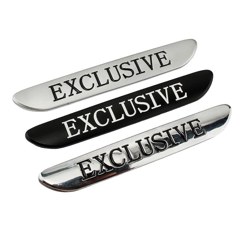 2PC 3D Metal EXCLUSIVE Side Fender Sticker Emblem Badge Car For Mercedes Benz W205 W213 C43 C63 C200 E300 E200 AMG Accessories QA1