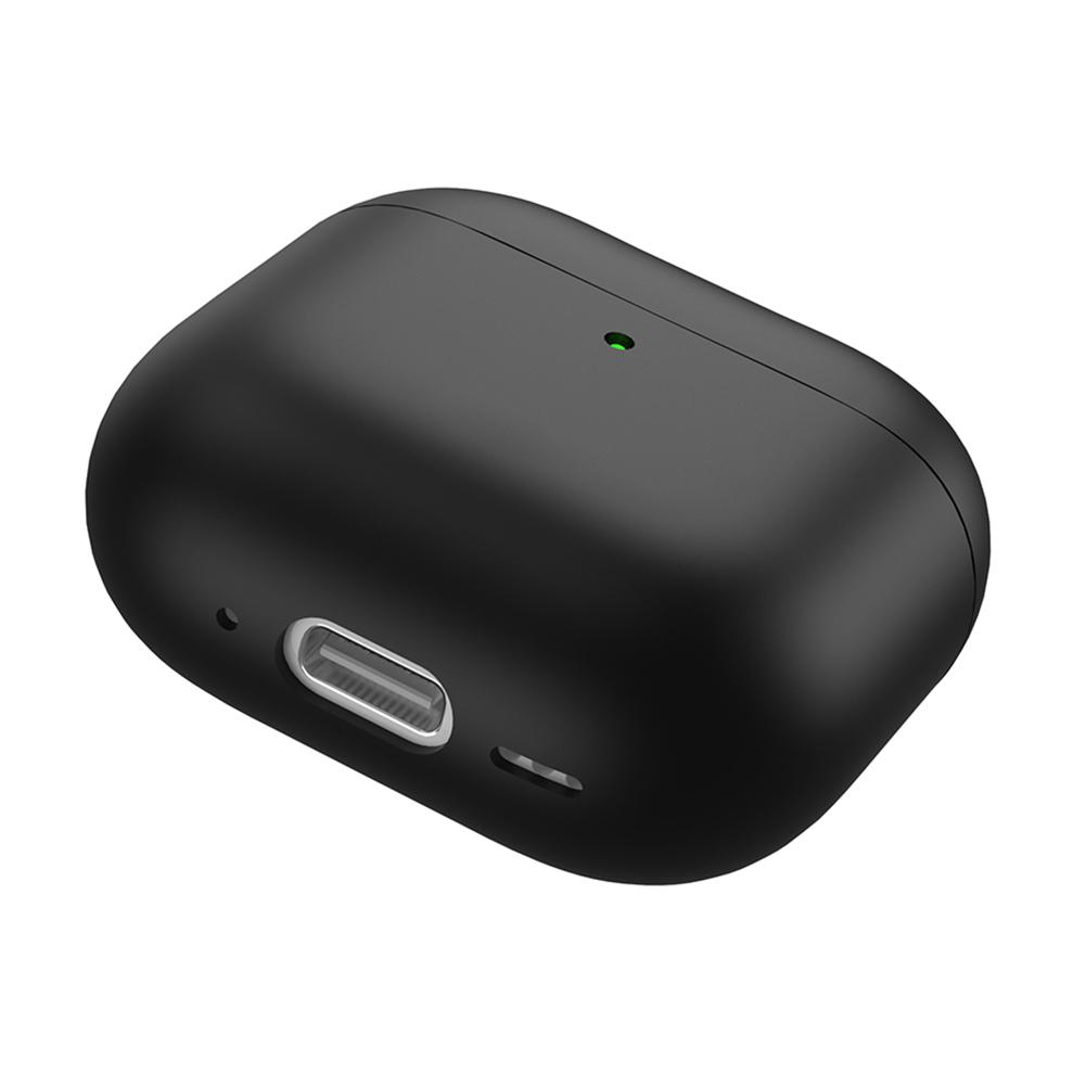 Силиконовый чехол для Airpods 4 (2024) Чехол для наушников Защитный чехол Кожа(черный)