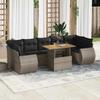VidaXL Garden Lounge Set 8 Pcs with Grey Cushions Wicker 3327238