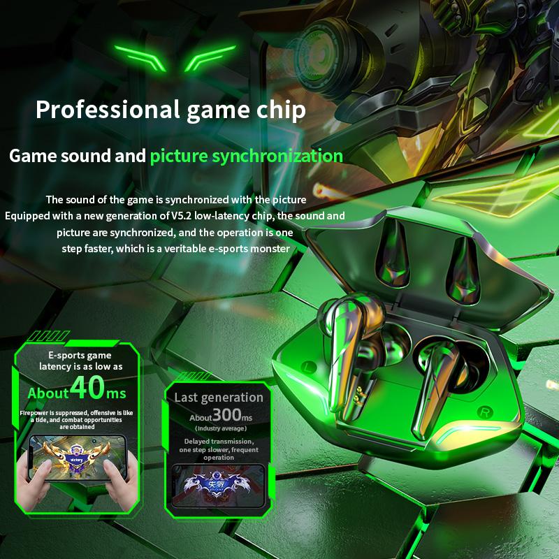 X15 TWS Gaming Wireless Buletooth 5.1 Наушники IPX7 9D Стерео шумоподавление Музыкальные гарнитуры с низкой задержкой для всех смартфонов