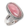 Natural Rhodochrosite Gemstone 925 Solid Sterling Silver Jewelry Ring S.7 p5Q96