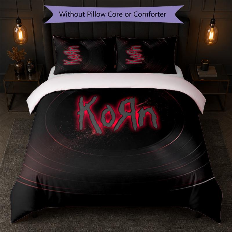 Korn Print 3Pcs Bedding Set Duvet Cover With Two Pillowcases Soft Bed Linen For Household Bedroom