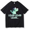 Lizard Meme T-shirts Summer Men's Women Clothing Casual Oversized Short Sleeve T Shirts High Quality 100% Cotton Gothic T-shirt