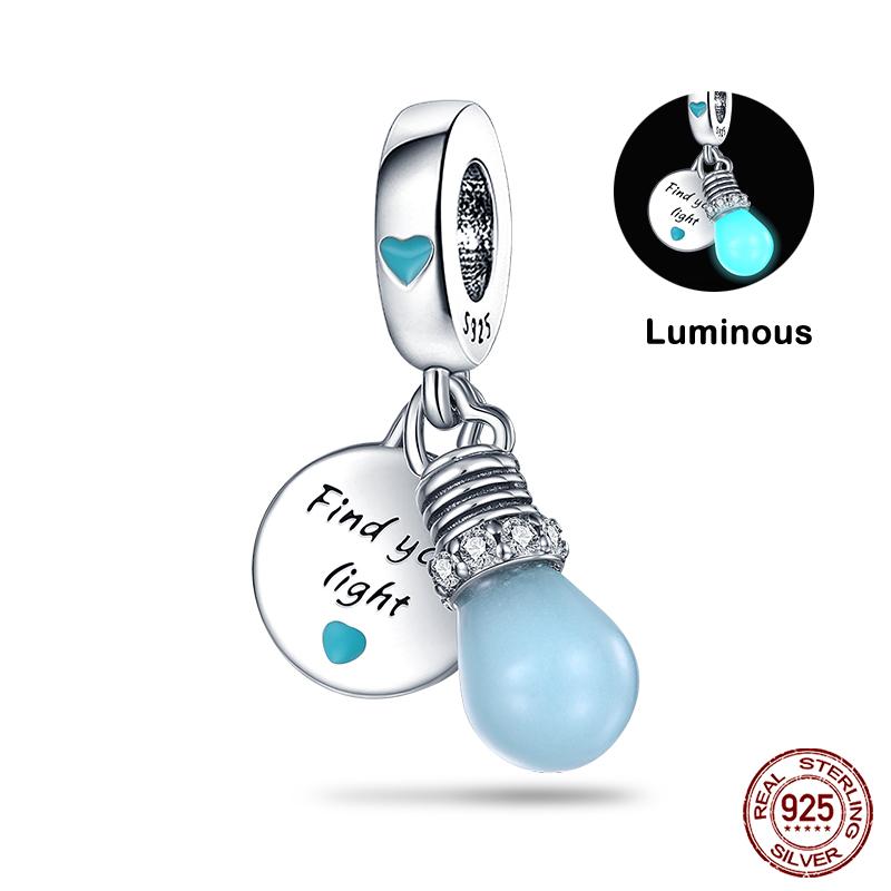 Оригинальные бусины-шармы серии Magic Color Chameleon Luminous из стерлингового серебра 925 пробы, подходящие для браслета, сделай сам, ювелирные изделия, подарки