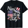 Happy 4th Of July Patriotic American Flag USA Men Women Kids T-Shirt
