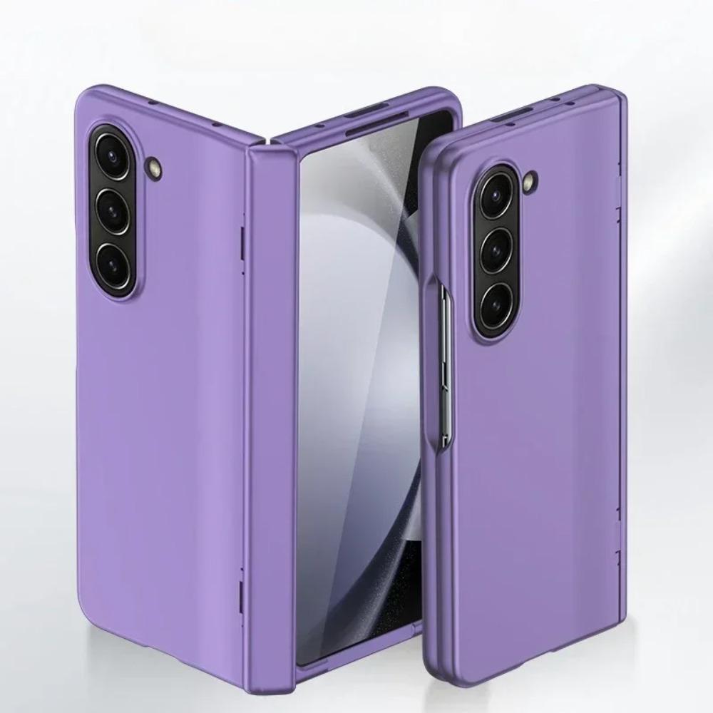 Высококачественный однотонный жесткий чехол для телефона из ПК для Samsung Galaxy Z Fold7 Fold6 Fold5 Fold4 3 Матовый противоударный защитный чехол для шарнира