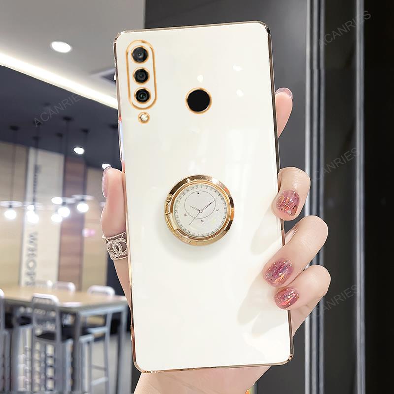 P30lite P30pro Роскошный чехол-держатель с покрытием для Huawei P30 Lite P40 P20 P 20 30 Smart Pro Plus 2019 Подставка Силиконовая задняя крышка