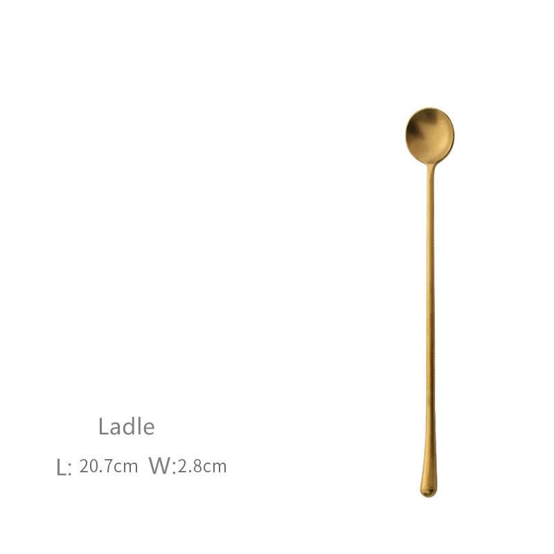 304 нержавеющая сталь винтажный золотой нож для стейка и вилка ложка японский стиль старая ложка для смешивания фруктовая вилка десертный нож вилка Spoo