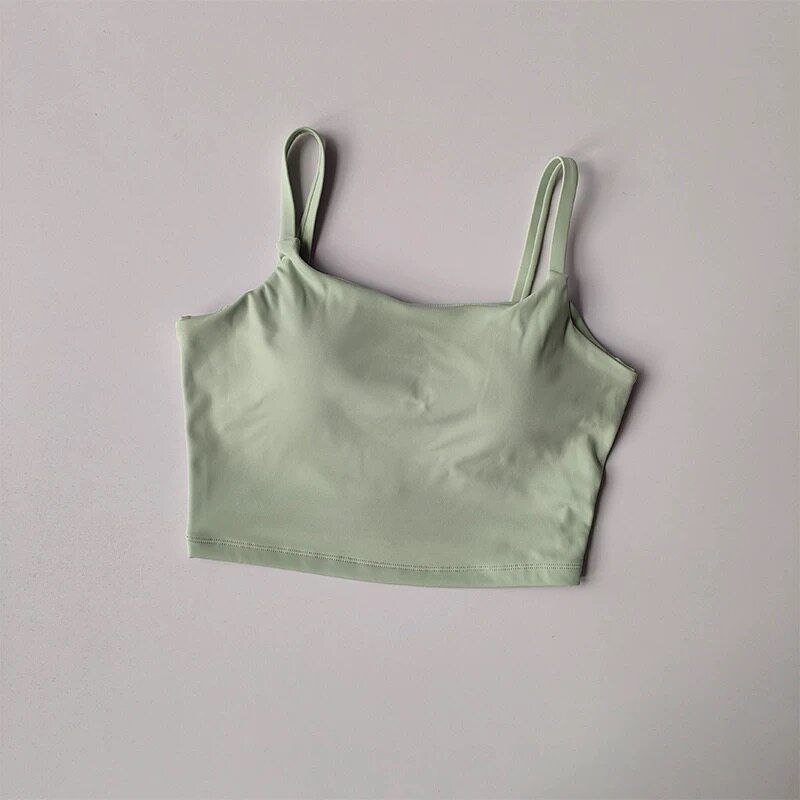 Sexy One-Piece Yoga Vest, Summer Beautiful Back European and American Style Fitness Top, Strap Bra, Shockproof Sports Underwear for Women