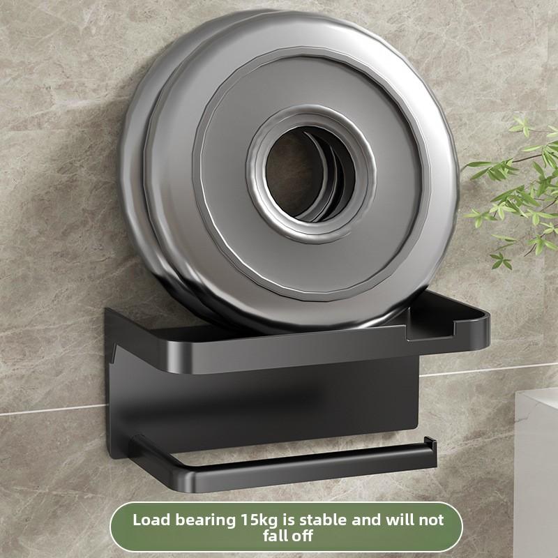 Настенный держатель для туалетной бумаги Современный двухслойный органайзер для рулонов бумаги для домашнего использования