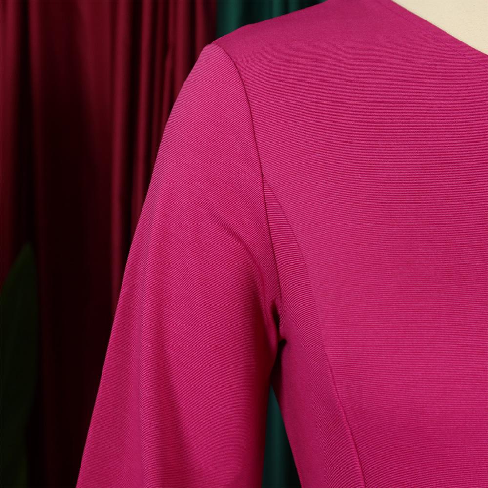 JKASHDK Women's Fashion Autumn Winter Solid Color Print Long Sleeve O-Neck High Waist Casual Dresses