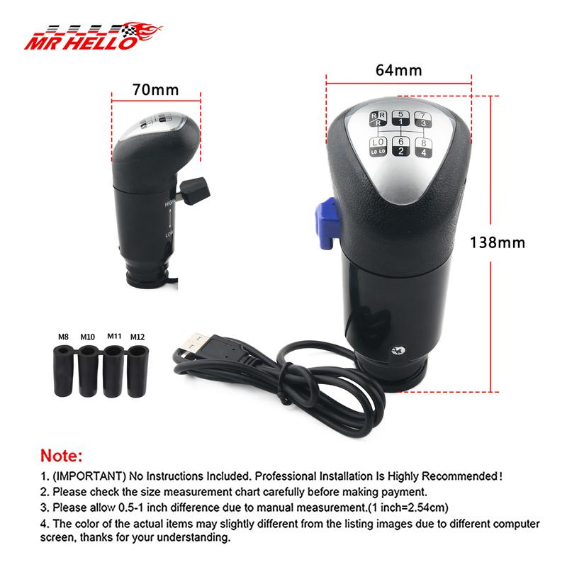 PC USB Shifter Gearshift Knob For ATS&ETS2 Games Compatible With Logitech G29 G27 G25 G920 Euro Truck Simulator