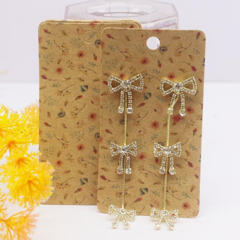 50pcs 5x9cm Earrings Cards Paperboard Jewelry Newest Arrived Popular Display Cardboard Hot Sale Fashion Design Delicate Cards