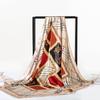 Europe and The United States Ladies Silk Scarf Fashion Creative Square Scarf Plaid 90cm Satin Satin Neck Scarf