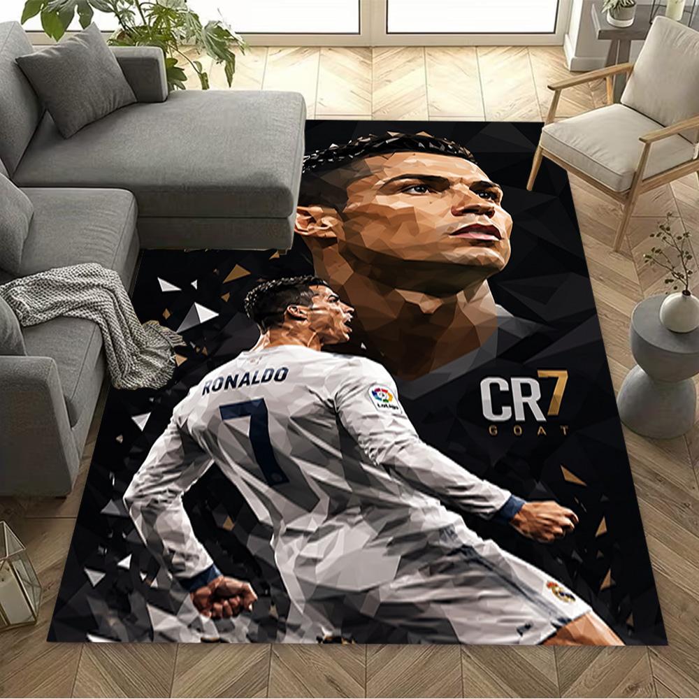 Дизайн напольного коврика Ronaldo Cr7 Football Legend для кабинета, игровой комнаты, прихожей, кухни. Противоскользящий ковер. Украшение офисов. Лучший подарок на Рождество.