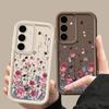 Красивый чехол для телефона с цветочным узором для Samsung S25 S24 FE S23 Ultra S22 S21 Plus A55 A54 A52 A34 A15, противоударный защитный чехол для объектива, мягкий силиконовый чехол