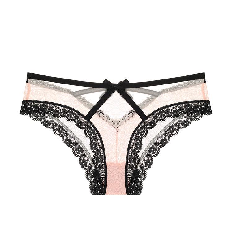 Sexy Transparent Panties Women Lace Low-waist Briefs Hollow Out Underwear Ladies Underpants Intimates G String Lingerie