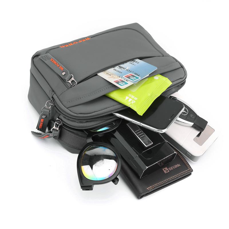 Casual Men's Messenger Bag Anti-splashing Outdoor Shoulder Bag Multi-functional Travel Fanny Pack Hanging Bag