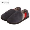 Men Cotton Slippers Home Memory Foam Winter Indoor Slippers Male Comfy Flock Non-slip House Shoes For Men Big Size 4748